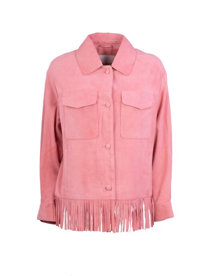 Shop VIOLANTI  Giacca: Violanti giacca in camoscio con frange.
Colletto.
Maniche lunghe.
Tasche su petto.
Abbottonatura frontale.
Frange.
Vestibilità regolare.
Composizione: 100% Pelle.
Fabbricato in Italia.. VL132 5300-534